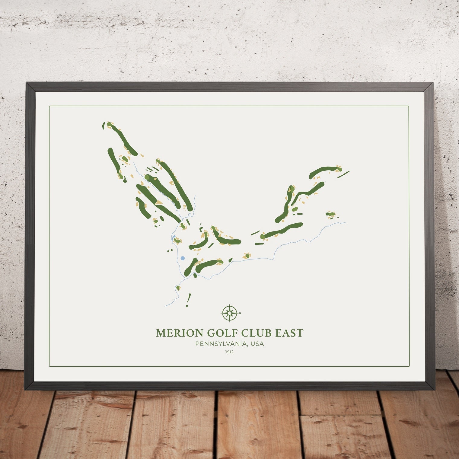 Merion Golf Club East: Modern Golf Course Map – The Unique Maps Co.
