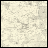 Mapa antiguo personalizado de Bracknell 