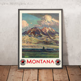 Montana Travel Poster by Gustav Wilhelm Krollmann, 1930s