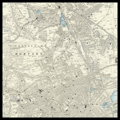 An old Ordnance Survey map of Crouch End