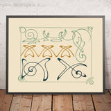 Abstract Design Based on Arabesques by Alphonse Mucha, 1900