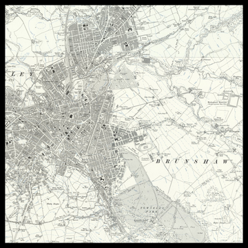 An old Ordnance Survey map of Burnley