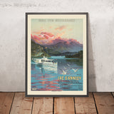 Affiche de voyage du lac d’Annecy : PLM par F. Hugo d’Alesi, 1900 