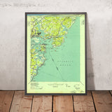 Old Map of Kittery, Maine by USGS, 1944 – Portsmouth Harbor, Gerrish Island & Fort McClary