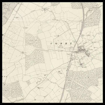 An old Ordnance Survey map of Corby