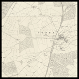 Personalised Old Map of Corby