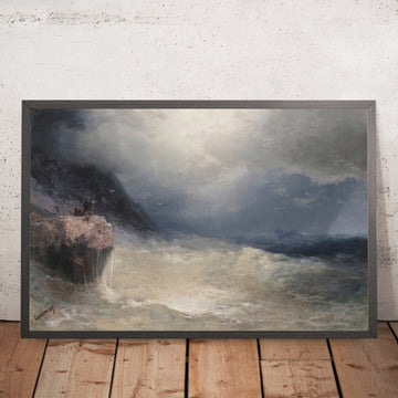 A framed image of The Survivor by Ivan Konstantinovich Aivazovsky