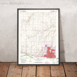 Old Map of Dodge City, Kansas by USGS, 1968 – Arkansas River, Richland & Royal