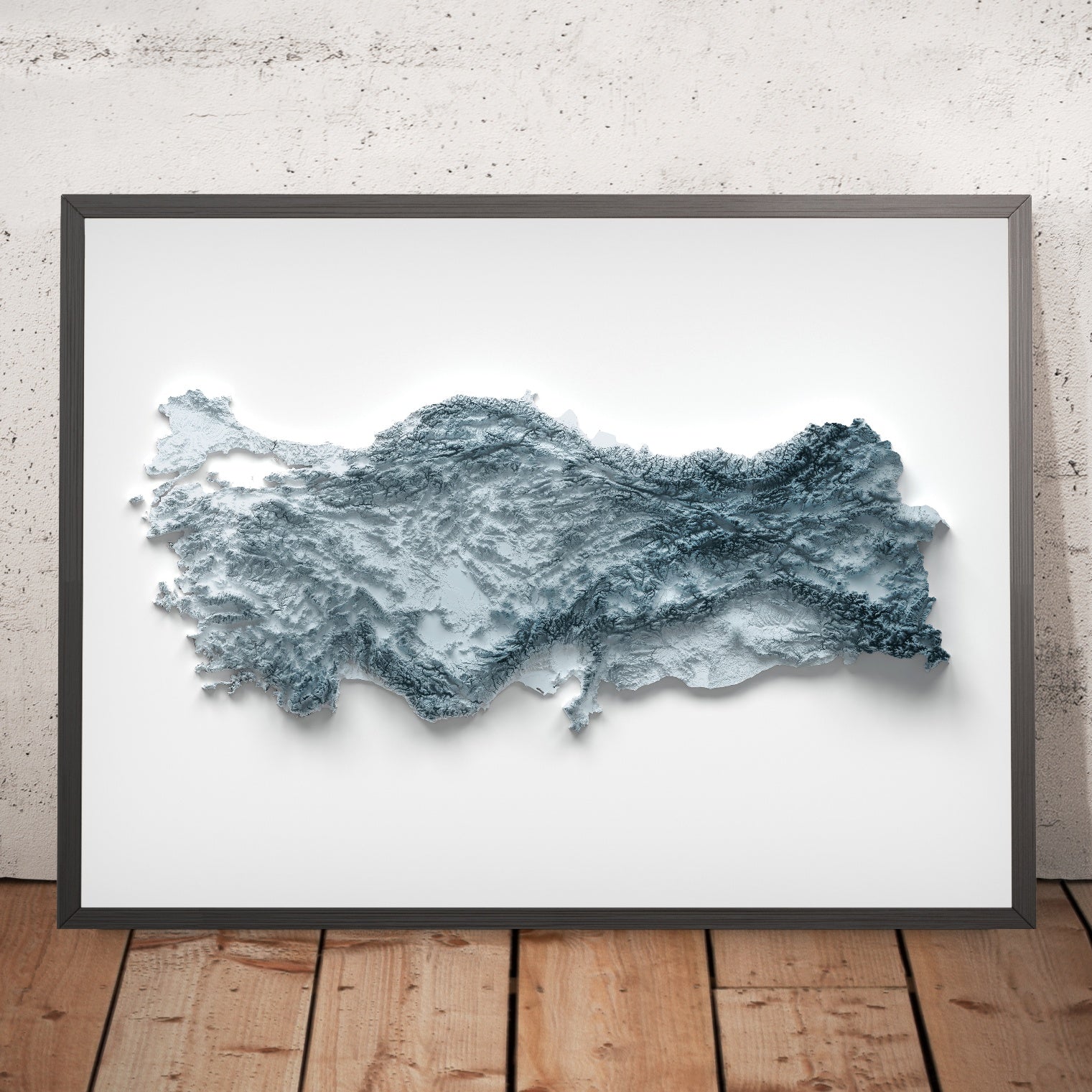 Turkey Topographic 3D Relief Map – The Unique Maps Co.