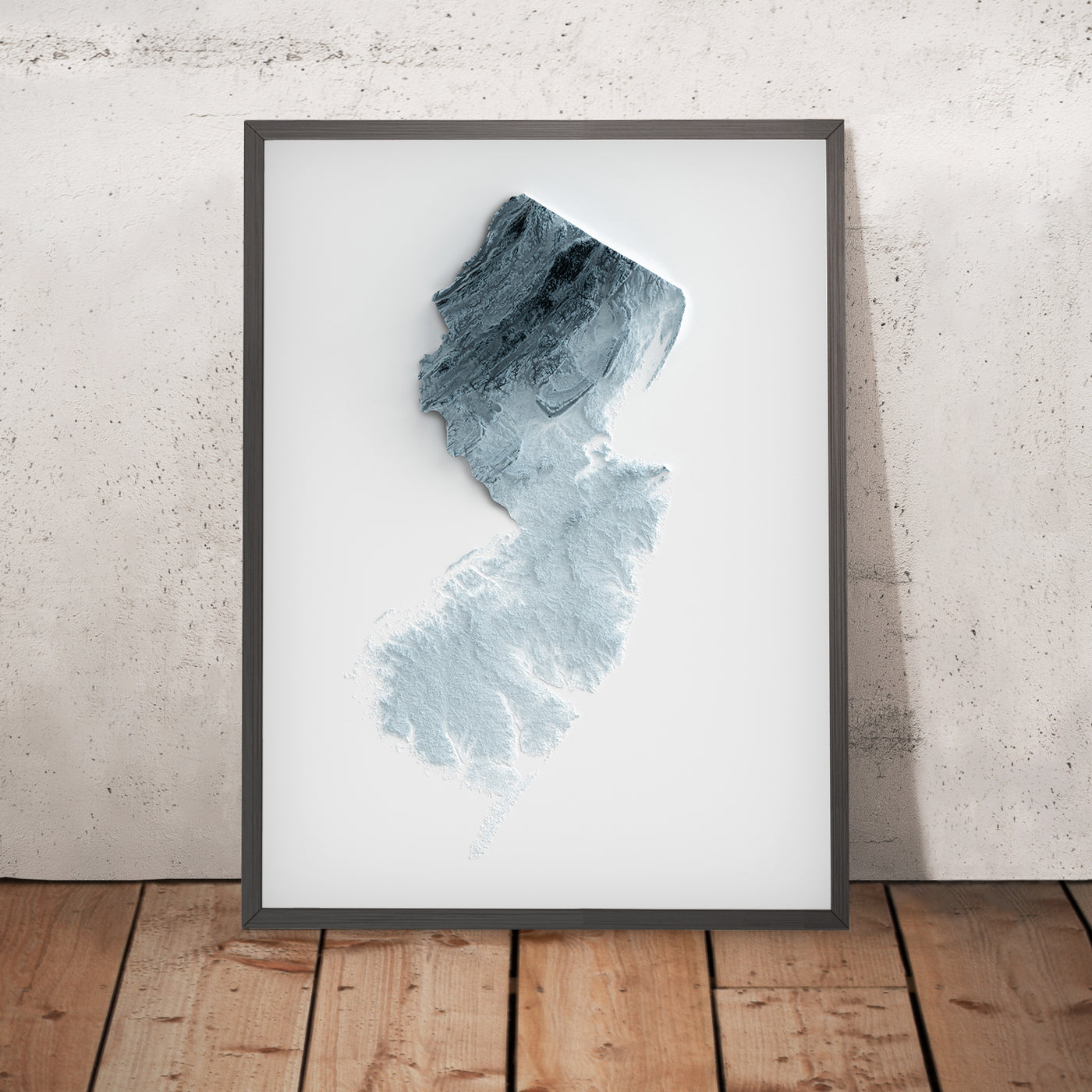 New Jersey Topographic 3D Relief Map