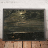 Maine Coast, moonlight by Frederic Edwin Church, 1845
