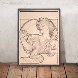 Lance Parfum Rodo Advertising Poster Study by Alphonse Mucha, 1896