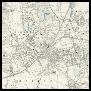 An old Ordnance Survey map of Wimbledon