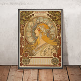 Zodiac (La Plume) by Alphonse Mucha, 1896