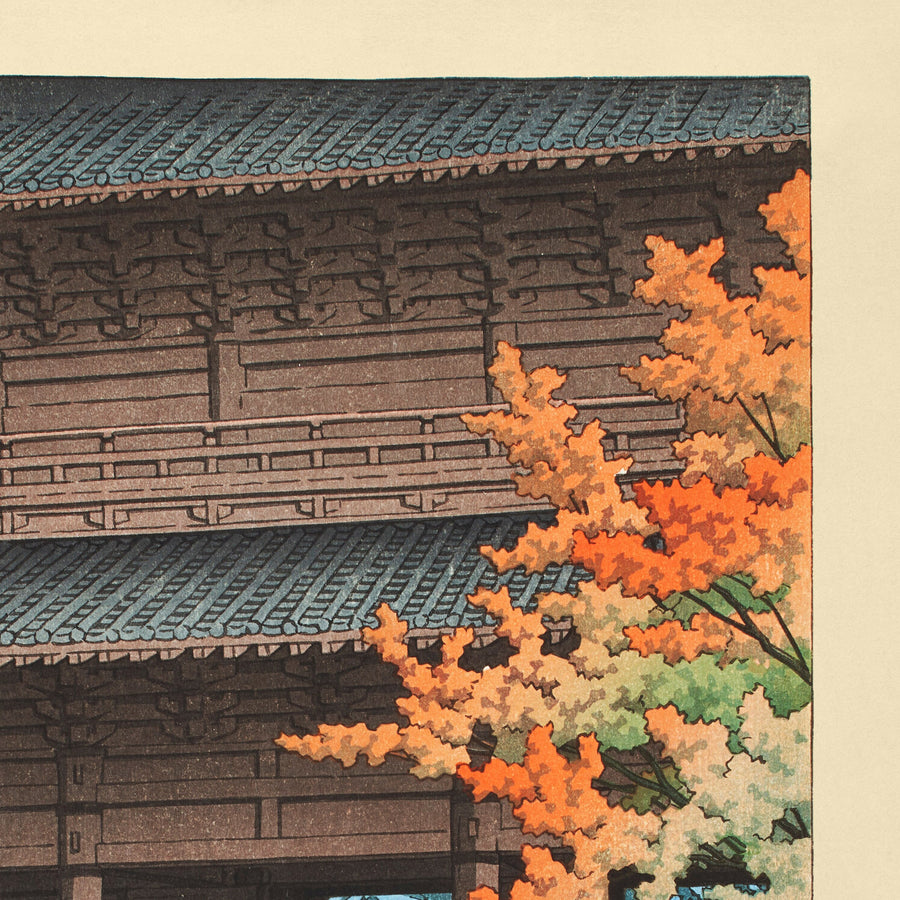 Tempio Nanzenji in autunno, Kyoto di Hasui Kawase 1935 