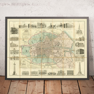 Old Map of Dublin by Cooke, 1836: St. Patrick&