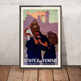 Poster di viaggio della Tunisia: Dougga. Visitez la Tunisie di Joseph de La Nézière, 1929 