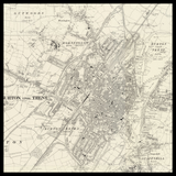 Mapa antiguo personalizado de Burton upon Trent 