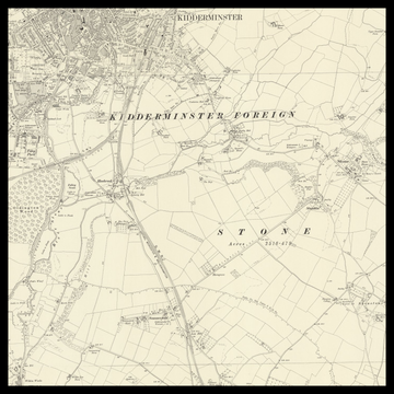 An old Ordnance Survey map of Kidderminster