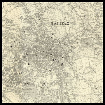 An old Ordnance Survey map of Halifax