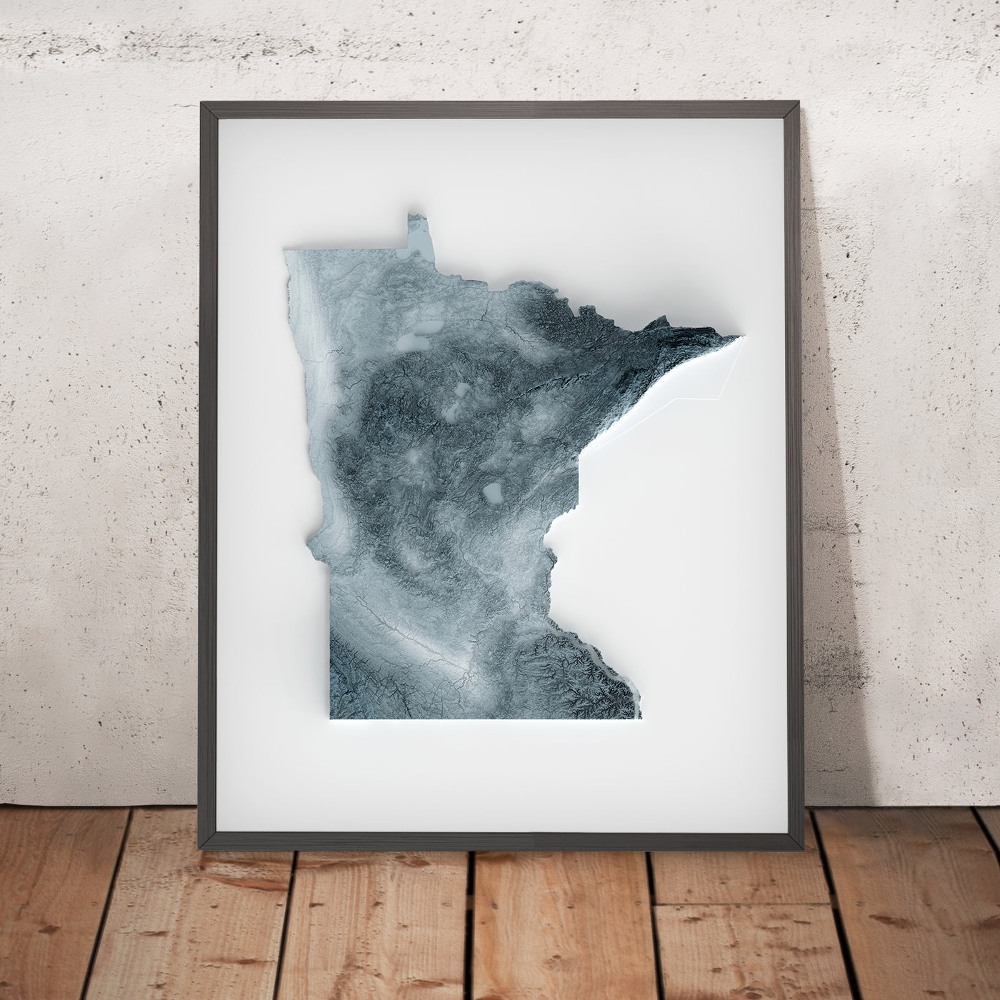 Minnesota Topographic 3D Relief Map
