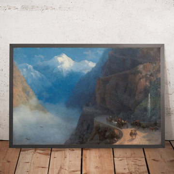 A framed image of From Mleta to Gudauri by Ivan Konstantinovich Aivazovsky, 1868