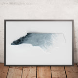 Topografische 3D-Reliefkarte von North Carolina 