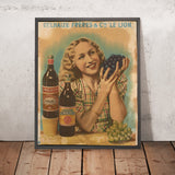 Delhaize Vintage Drinks Advertising Poster, 1930