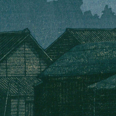 Fishing Village, Arai, Enshu by Hasui Kawase, 1935