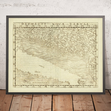 Mappa rara del Rinascimento della Croazia e dell&