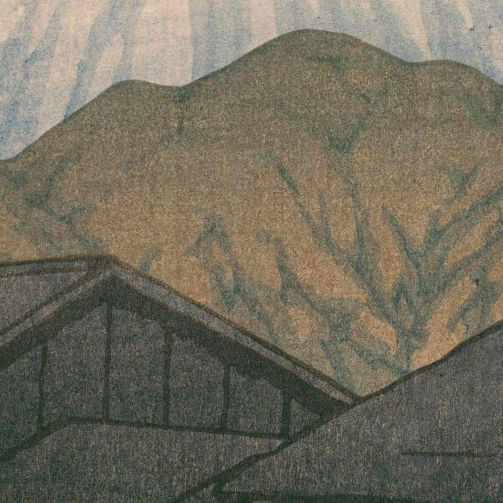 Mt. Fuji from Yuimachi at Suruga by Hasui Kawase, 1935