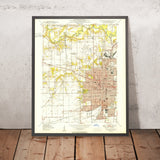 Old Map of Springfield, Illinois by USGS, 1950 – Southern View & Sangamon County