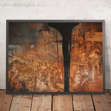 A framed image of The Slav Epic: Cycle XIV by Alphonse Mucha, 1914