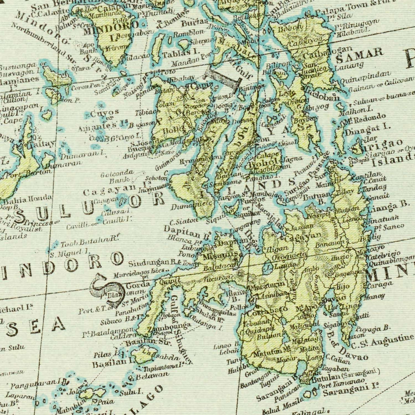 Old Map of the East Indies by Stanford, 1926: Indonesia, Malaysia, Philippines, Railways
