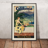 Póster de viaje de California: Este verano – Viaje en tren 