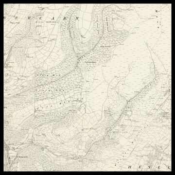 Eine alte Ordnance-Survey-Karte von Tredegar