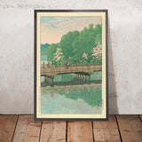 Pont Benkei à Akasuka par Hasui Kawase, 1935 