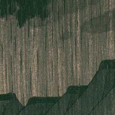 Rainy Night in Maekawa by Hasui Kawase, 1935