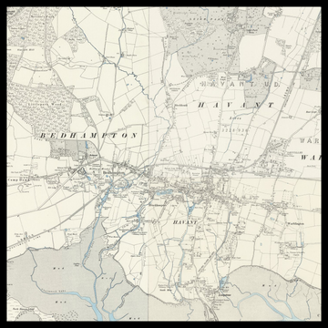 Eine alte Ordnance-Survey-Karte von Havant