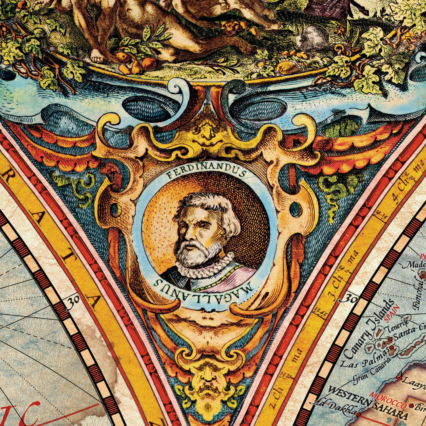Orbis Terrarum Modern Ancient World Atlas by Ray&Co, 2025: Hemispherical Map, Roman Gods, Ancient Wonders