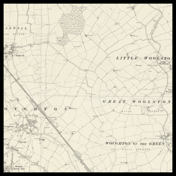 An old Ordnance Survey map of Milton Keynes