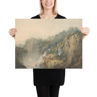 Tivoli avec le Temple de la Sybille et les Cascades par Turner, 1796 