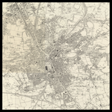 Mapa antiguo personalizado de Stockport 