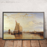 El barco de paquetes Dort de Róterdam, en calma, por Turner, 1818 
