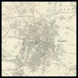 Mappa antica personalizzata di Walsall 