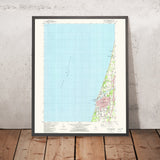 Map of South Haven, Michigan by USGS, 1981 – Lake Michigan, South Haven Harbor & Van Buren State Park
