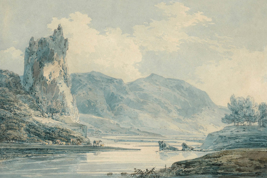 Ilam Rock, Dovedale, Derbyshire par Turner, 1802 