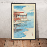 Ein feiner Winterhimmel & Schnee in Miyajima von Hasui Kawase, 1935 