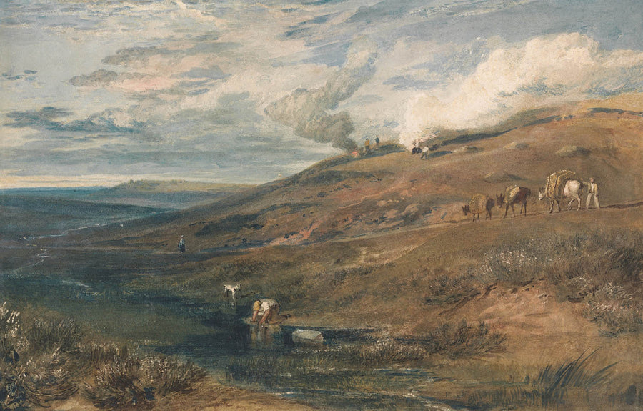 Dartmoor : La source du Tamar et du Torridge par Turner, 1813 