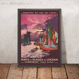 La Rochelle Travel Poster: Entrée du Port by E. Paul Champseix, 1928